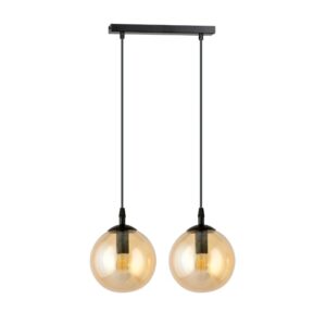 Miodowa lampa wisząca Cosmo 2 - bursztynowe kule
