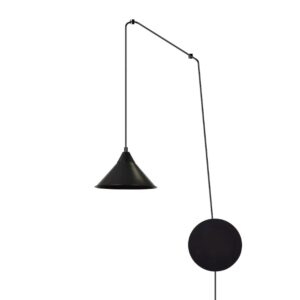 Nowoczesna lampa ścienna wisząca Abramo - stożkowa