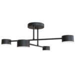 Nowoczesna lampa sufitowa Halo 4 - czarna