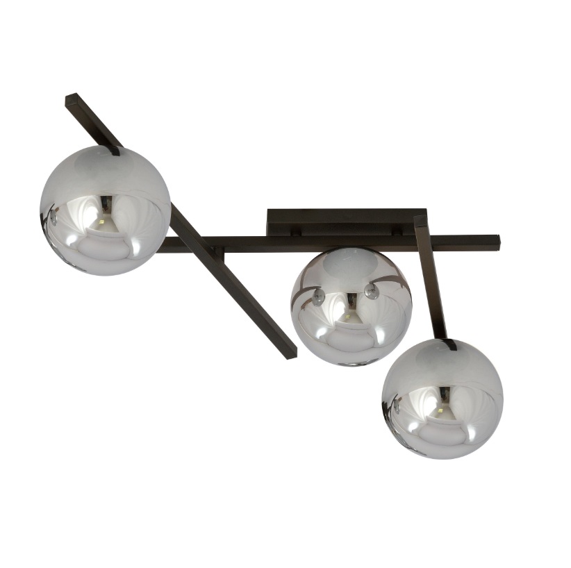 Nowoczesna lampa sufitowa Smart 3 - grafitowe kule