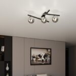 Nowoczesna lampa sufitowa do salonu Smart 3 - grafitowe kule