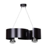Nowoczesna lampa wisząca Vixon 2 - czarna falista blacha