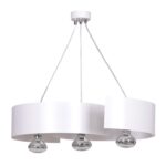 Nowoczesna lampa wisząca Vixon 3 - biała falowana blacha