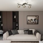 Nowoczesny żyrandol do salonu Smart 3 - grafitowe kule