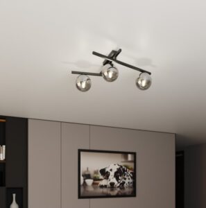 Nowoczesna lampa sufitowa Smart 3 - grafitowe kule