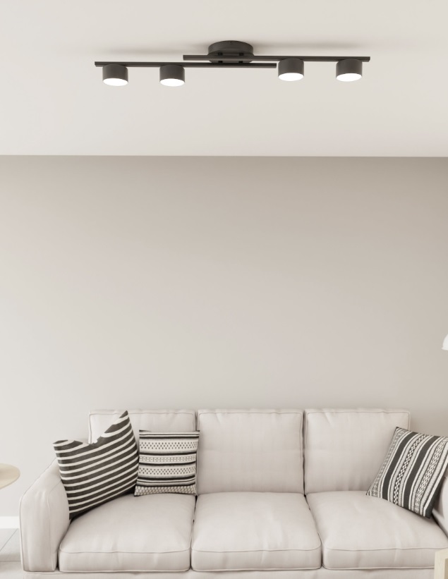 Podłużna lampa sufitowa Fragment - do sypialni