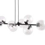 Podłużna lampa wisząca Rossi 6 - transparentne klosze