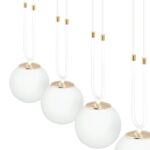 Podłużna lampa wisząca do salonu Glam 4 - glamour