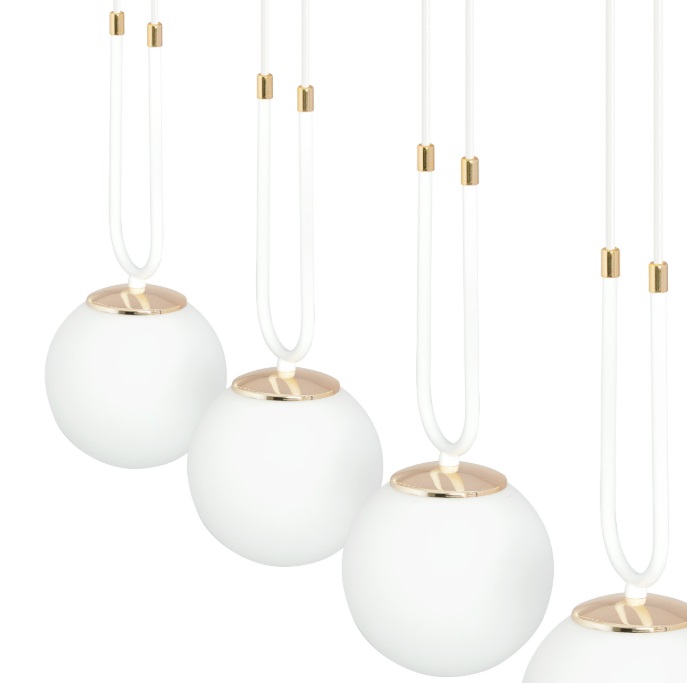 Podłużna lampa wisząca do salonu Glam 4 - glamour