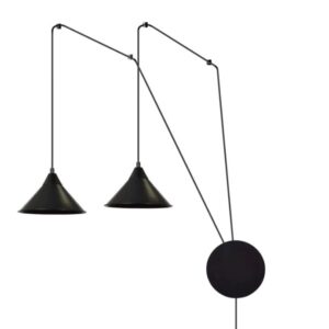 Podwójna lampa ścienna wisząca Abramo 2 - designerska