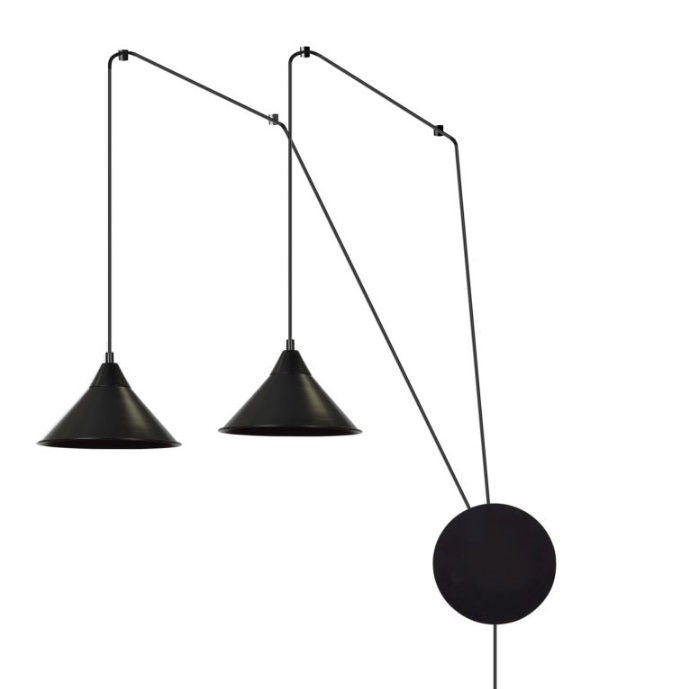 Podwójna lampa ścienna wisząca Abramo 2 - designerska