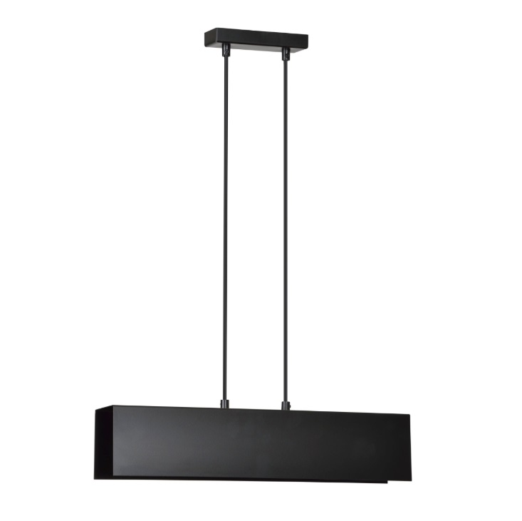 Prostokątna lampa wisząca nad stolik Gentor 2 - czarna
