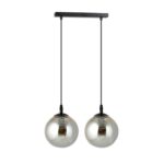 Szara lampa wisząca Cosmo 2 - szklane kule