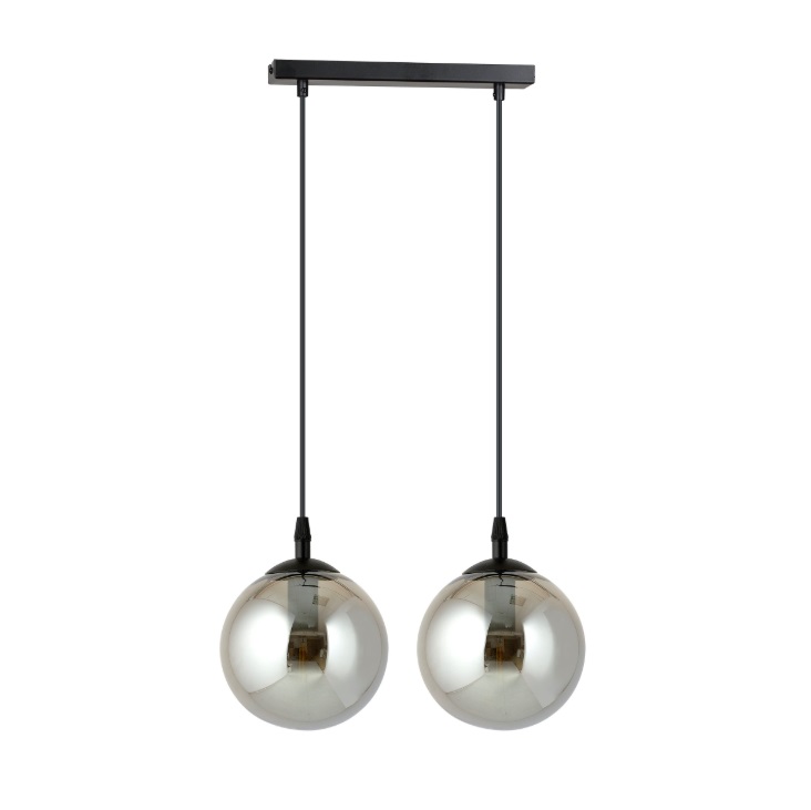 Szara lampa wisząca Cosmo 2 - szklane kule