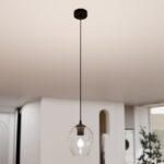 Szklana lampa wisząca Istar - bezbarwny klosz