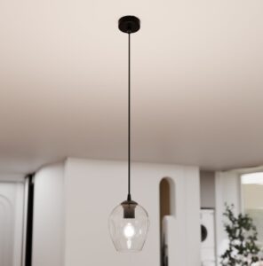 Szklana lampa wisząca Istar - bezbarwny klosz