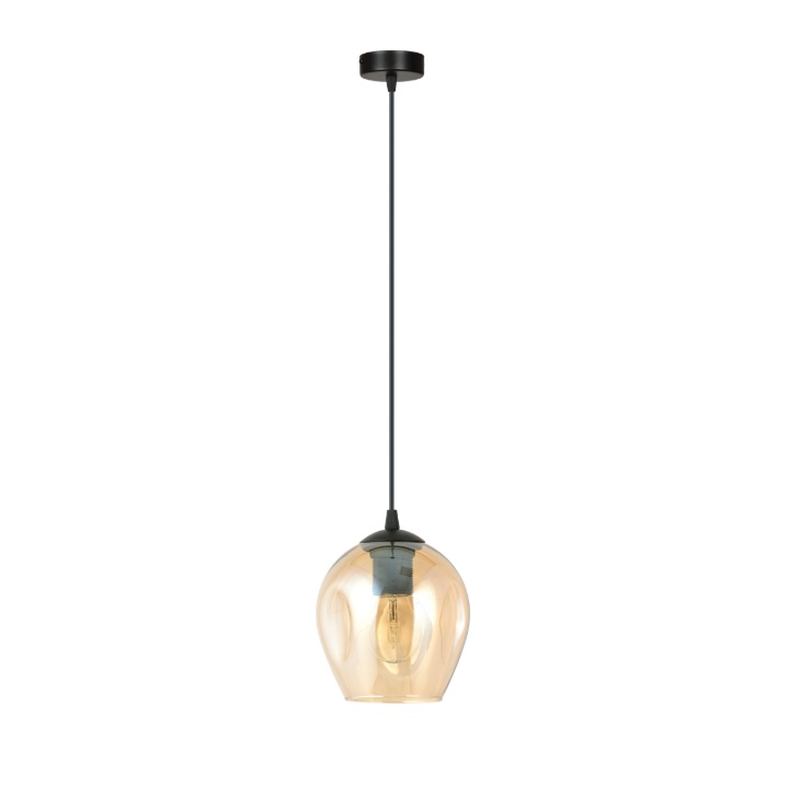 Szklana lampa wisząca Istar - miodowy odcień