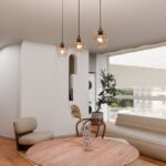 Szklana lampa wisząca nad stół Istar - miodowy odcień