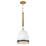 biala lampa wiszaca czarny element - ozdobny sznur - w stylu modern farmhouse Nash Elstead