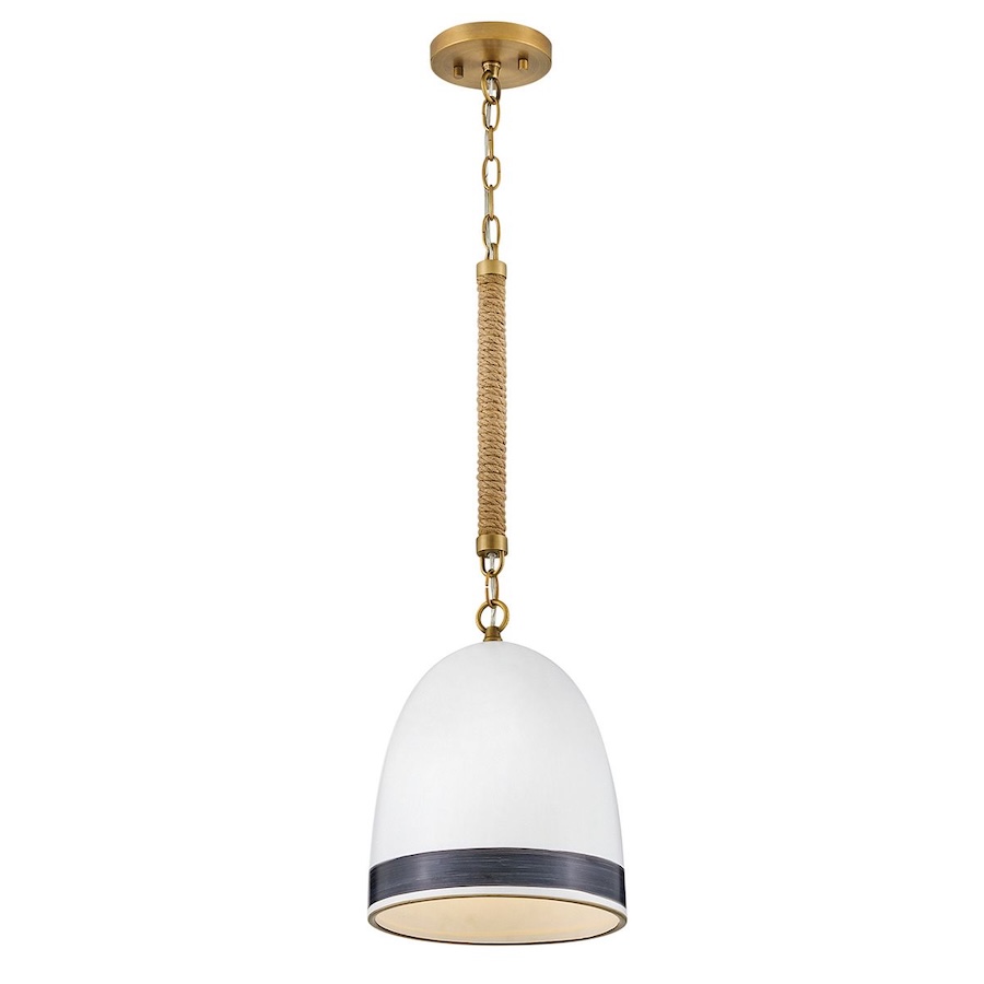biala lampa wiszaca czarny element - ozdobny sznur - w stylu modern farmhouse Nash Elstead