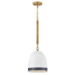 biala lampa wiszaca w stylu modern farmhouse Nash Elstead