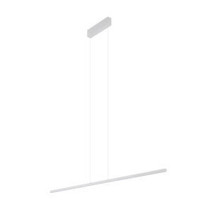 Biała minimalistyczna lampa wisząca Bar M - LED, 3000K, 150 cm