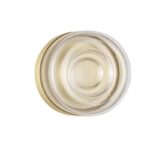 dekoracyjny kinkiet z bursztynowym owalnym kloszem - tomo