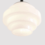 kinkiet bialy szklany klosz warstwowy w style retro - filo milky aldex