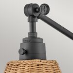 Rattanowy kinkiet Arti - czarna podstawa, styl modern farmhouse - 1