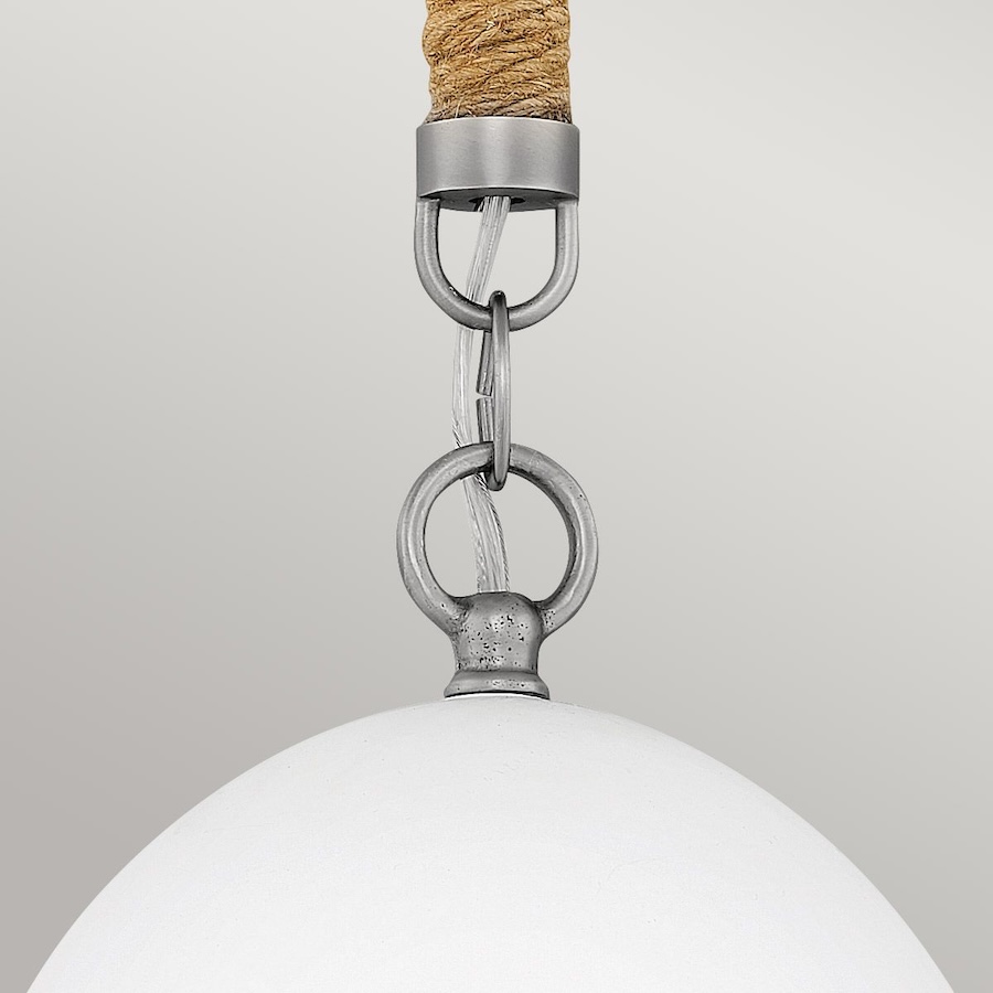 srebrna lampa wiszaca - sznur dekoracyjny - nash elstead