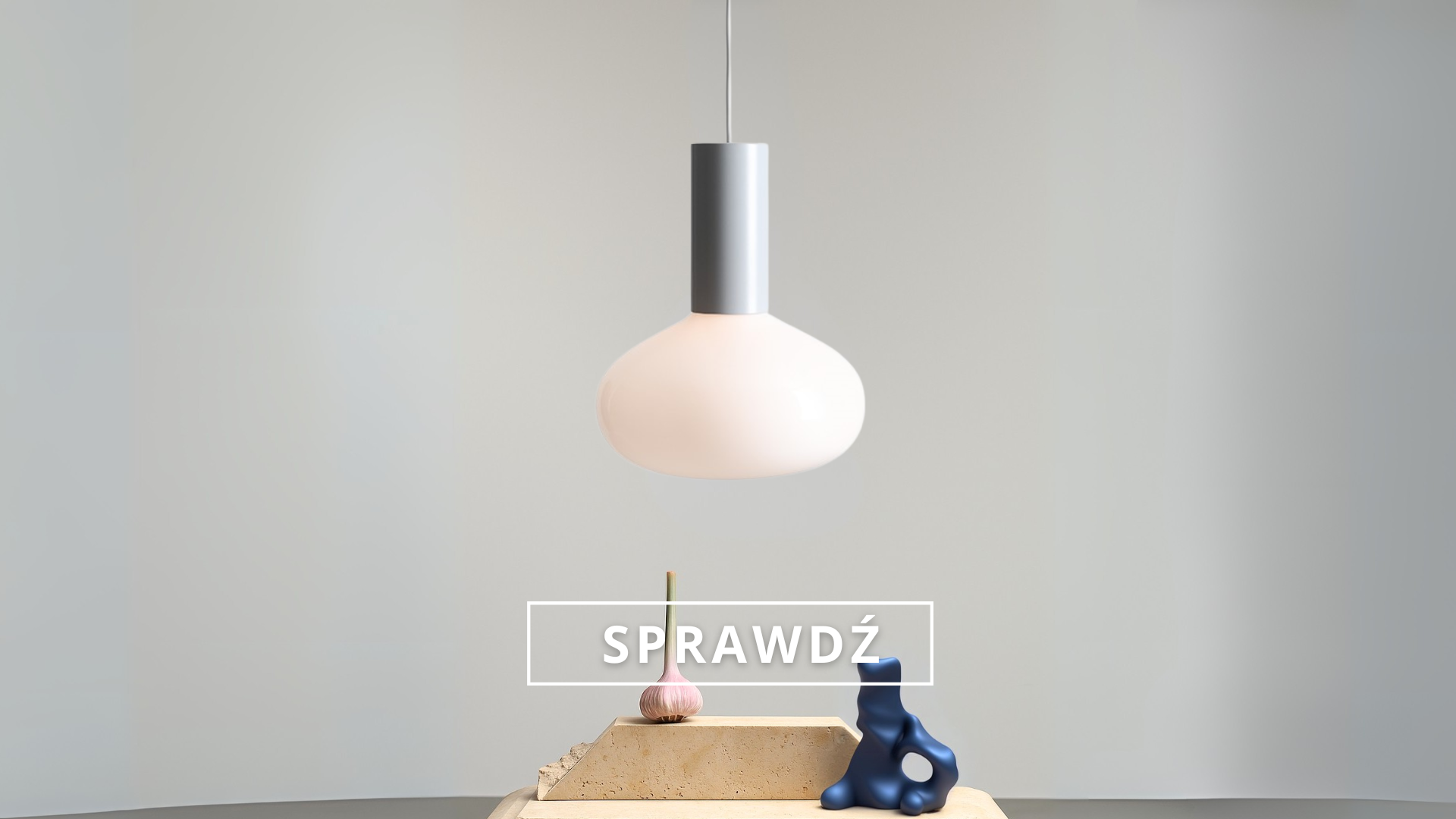 szara lampa wiszaca owalny klosz - flo aldex