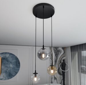 3-kolorowa lampa wisząca Cosmo Premium 3 - kule