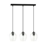 3-punktowa lampa wisząca nad stół Istar Premium 3 - bezbarwne szkło