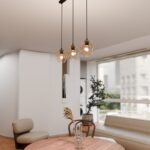 3-punktowa lampa wisząca nad stół Istar Premium 3 - bursztynowe klosze