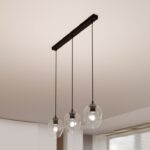 3-punktowa lampa wisząca nad wyspę Istar Premium 3 - przezroczyste szkło