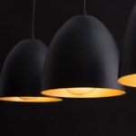 3-punktowa lampa wisząca nad wyspę kuchenną Lenox 3 - czarna