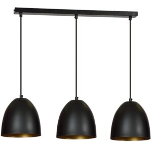 3-punktowa lampa wisząca nad wyspę kuchenną Lenox 3 - złoty środek