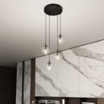 4-punktowa lampa wisząca Cosmo Premium 4 - przezroczyste klosze