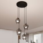4-punktowa lampa wisząca Istar Premium 4 - grafitowe szkło