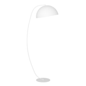 Biała lampa stojąca nad sofę Arcos - skandynawska