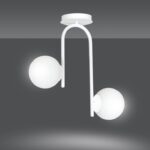 Biała lampa sufitowa Kalf 2