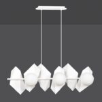 Biała lampa wisząca do salonu Drifton 6 - design