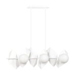 Biała lampa wisząca do salonu Drifton 6 - geometryczny design