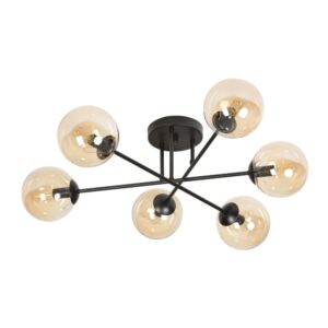 Bursztynowa lampa sufitowa Brendi B6 - do niskich pomieszczeń