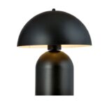 Czarna lampa stołowa Kava - nowoczesny grzybek