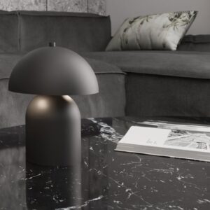 Czarna lampa stołowa do sypialni Mush - nowoczesna