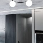 Czarna lampa sufitowa Sopra 2 - kuchnia