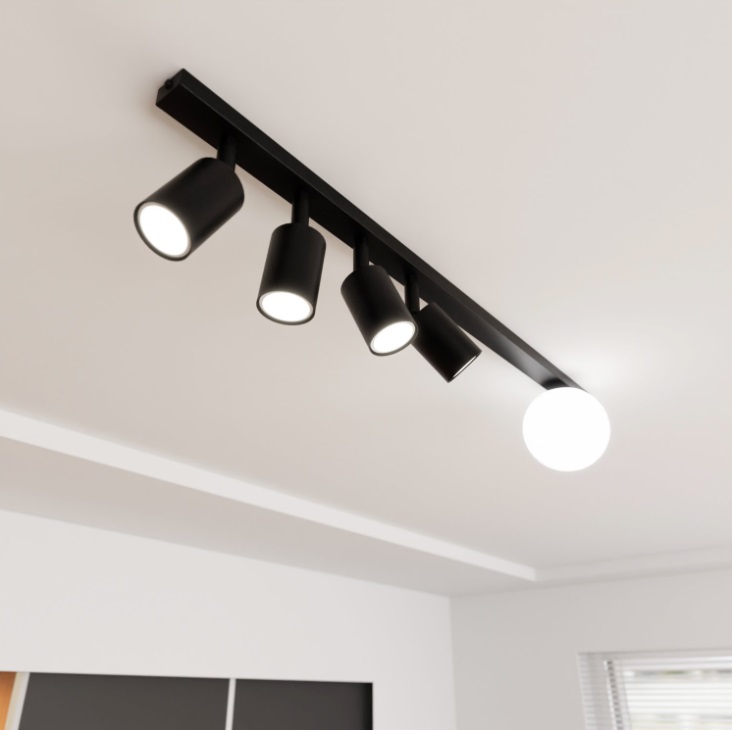 Czarna lampa sufitowa do kuchni Baster 5