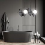 Czarna lampa wisząca Drifton 4 - design