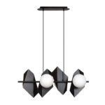Czarna lampa wisząca Drifton 4 - nowoczesny design